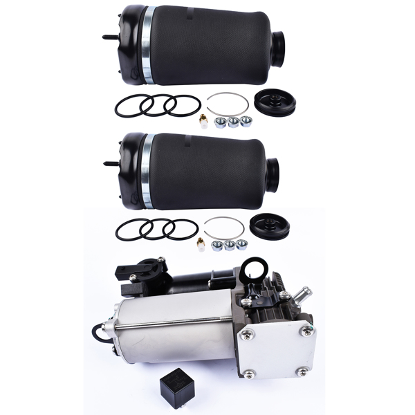 空气弹簧 Pair Front Air Suspension Spring Bags + Compressor Pump for Mercedes-Benz GL-Class X164 GL350 GL450 GL550 M-Class W164 ML350 ML500 ML550 1643204313 1643200304-8