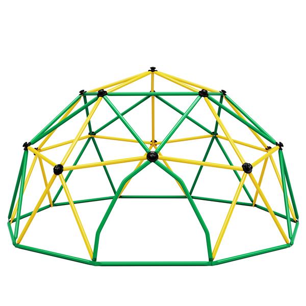 儿童攀爬圆顶塔 - 12 英尺丛林健身房几何游乐场圆顶攀爬器猴子酒吧游乐中心，防锈防紫外线钢支撑 1000 磅-4
