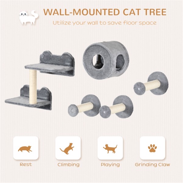 猫舍/木制猫屋/猫爬塔/猫墙架 （ Amazon Shipping）（WalMart禁售）（周末不发货）-1