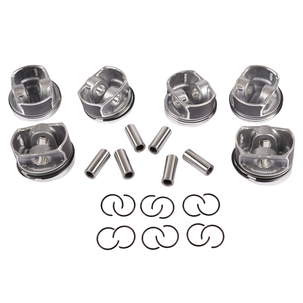 活塞套装 6Pcs Pistons Rings Kit for Phaeton Passat Touareg Porsche Cayenne Audi Q7 06-17-1