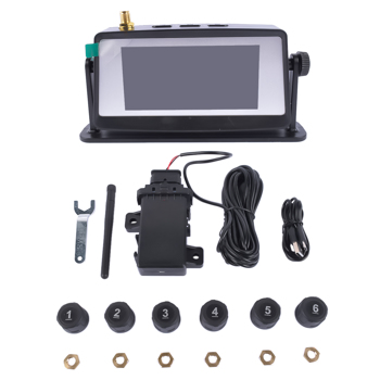 房车胎压监测系统 Tire Pressure Monitoring System For RVs &Trucks(6) Color Monitor + 6 at Sensors