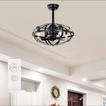 热销工业吊扇灯套件，适用于客厅、卧室、厨房和无叶笼式吊扇（带灯）