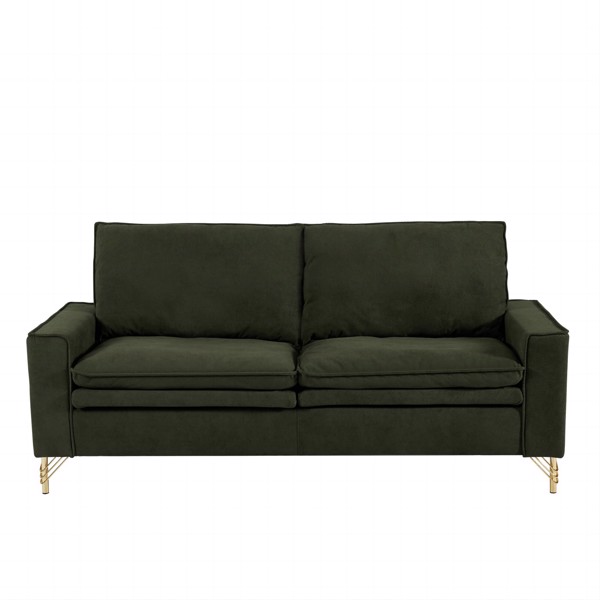 绿色，绒布室内双人沙发，金属脚，199.5*80.5*97cm-4
