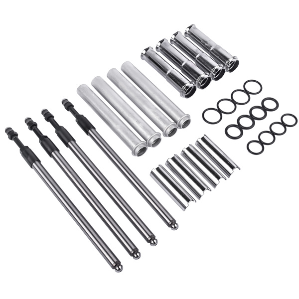 可调节推杆套件 Adjustable Pushrods Chrome Cover Kit for Harley-Davidson Twin Cam Models 1999-2017-8