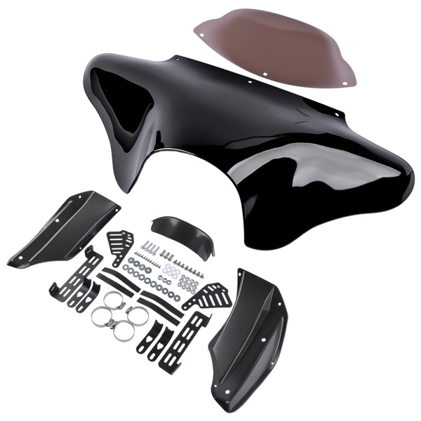 蝙蝠翼套件 Batwing Fairing Windscreen & Hardware Kit for Harley Heritage Touring Road King Yamaha V Star 650 1100 Classic XVS1100A XVS650A-3