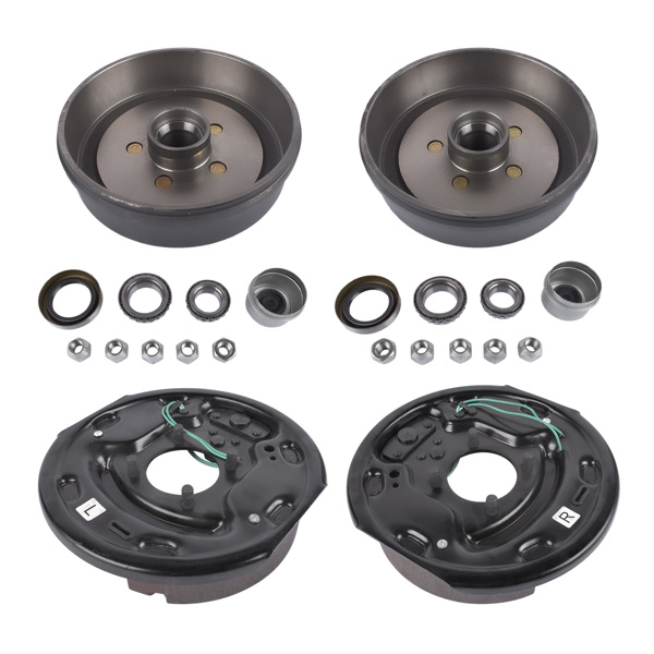 鼓和制动器套装 Trailer 5 on 4.5 Hub Drum + 10"X2-1/4" Electric Brakes for 3500 lbs Axle CW-5