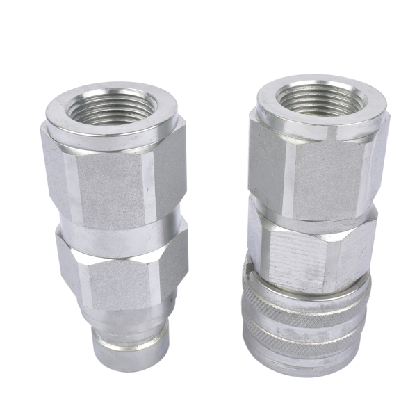 液压传动阀 3/4'' NPT 5/8'' Body High Flow Hydraulics Flat Face Quick Connect Coupler Set-6