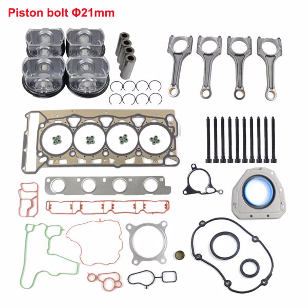 发动机大修包 21mm Pistons + Rods + Head Gaskets Kit For Audi VW 2.0T TSI EA888 CCTA CBFA CAEA 06H198401A-3