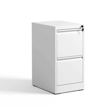 2 抽屉金属立式文件柜（带锁） 办公室 家用 钢制立式文件柜（适用于 A4 标准/文件 尺寸