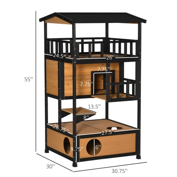 猫舍/木制猫屋 （ Amazon Shipping）（WalMart禁售）（周末不发货）-5