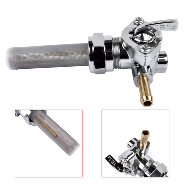 燃油阀 Left Spigot Petcock Fuel Valve 22mm for Harley Sportster 883 1000 1200 62129-75T -1