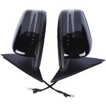 后视镜 For Mercedes C-Class W204 C180 C200 C250 C300 C350 C63 AMG Black Sedan 2008-2013 Black Rear View Mirror Set Left & Right