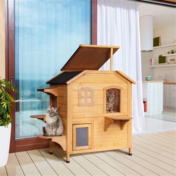 猫舍/木制猫屋 （ Amazon Shipping）（WalMart禁售）（周末不发货）-1
