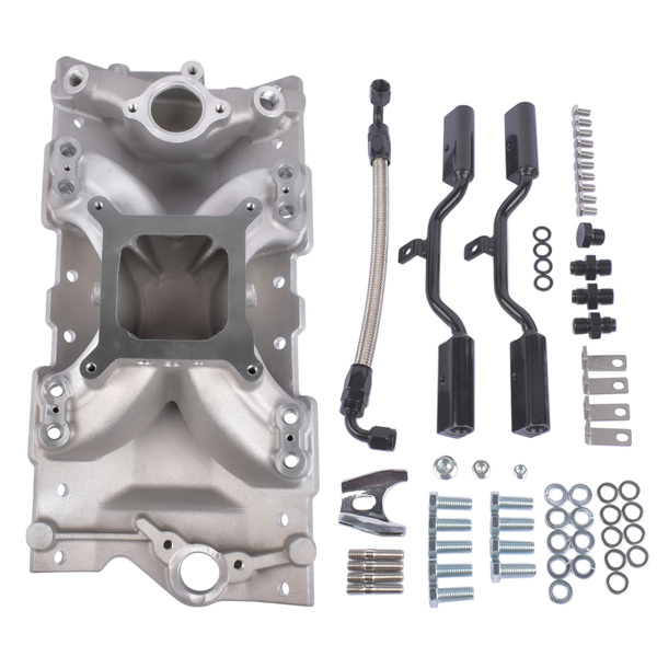  进气歧管 4150 EFI Single Plane Intake Manifold with Fuel Rail for Chevy Small Block Gen I-6