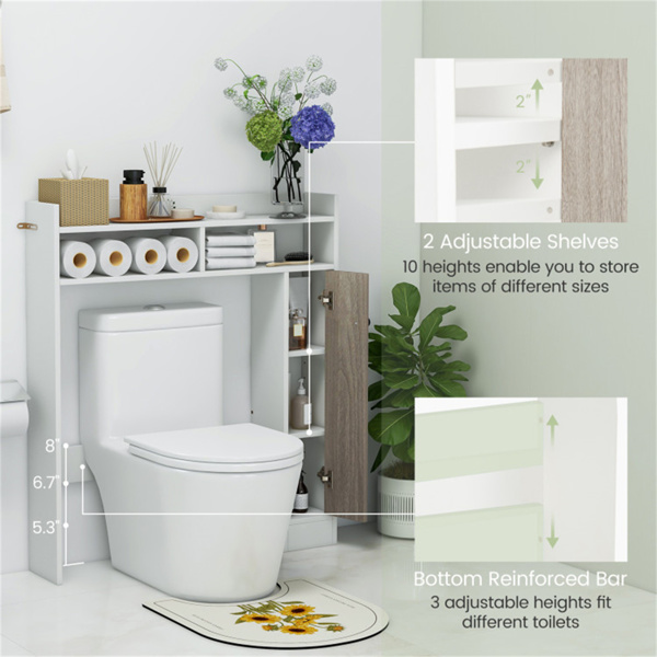 白色浴室柜，浴室储物架 （amazon shipping-发货，WALMART禁止销售）-7