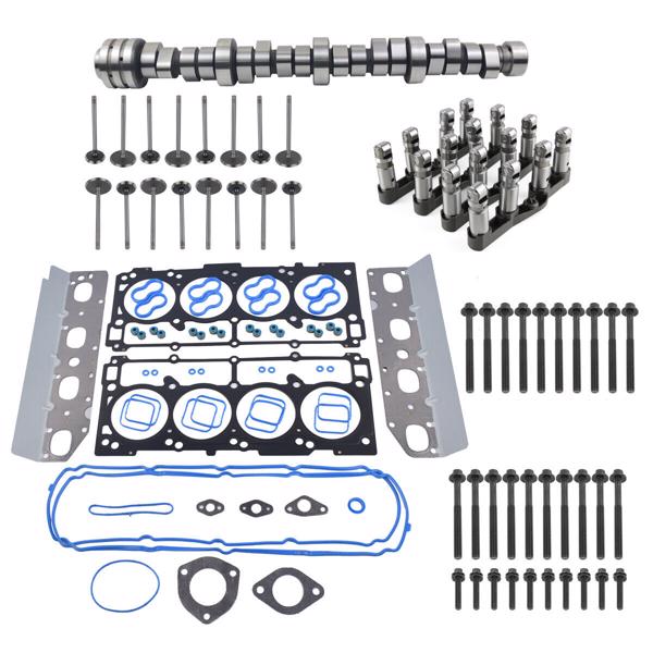 气门挺柱套装 Camshaft MDS Lifters Valves Kit Fits Dodge Ram 1500 Hemi 5.7L 2009-2016 Hemi OHV 53021726AE 53021726AD-1