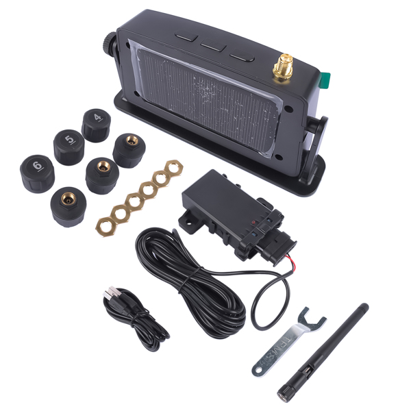 房车胎压监测系统 Tire Pressure Monitoring System For RVs &Trucks(6) Color Monitor + 6 at Sensors-5