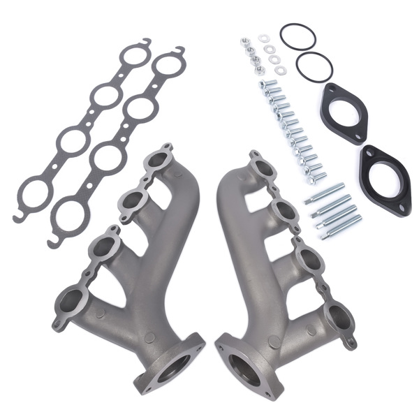 排气歧管 LS Swap Cast Iron Manifold Headers for Chevy Corvette Camaro LS1 LS2 LS3 9988-R-BLEM-4