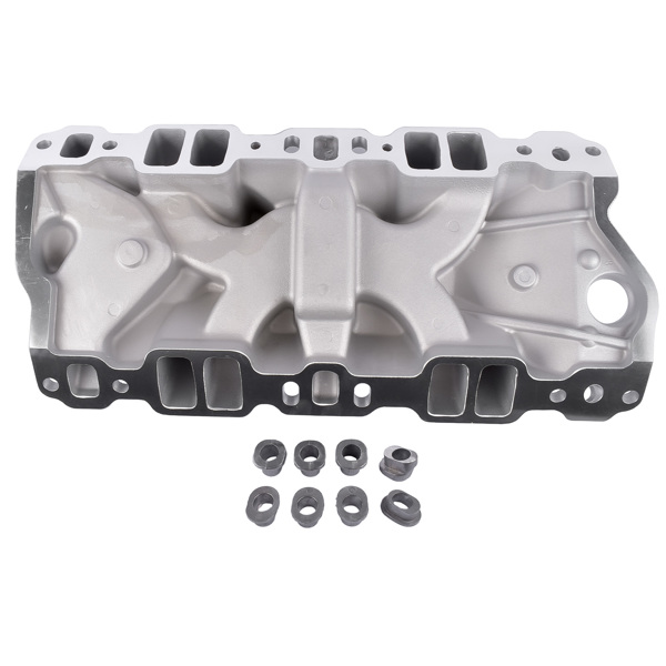 进气歧管 Dual Plane High Rise Intake Manifold For 57-86 SBC V8 305 327 350 400 1500-6500-6