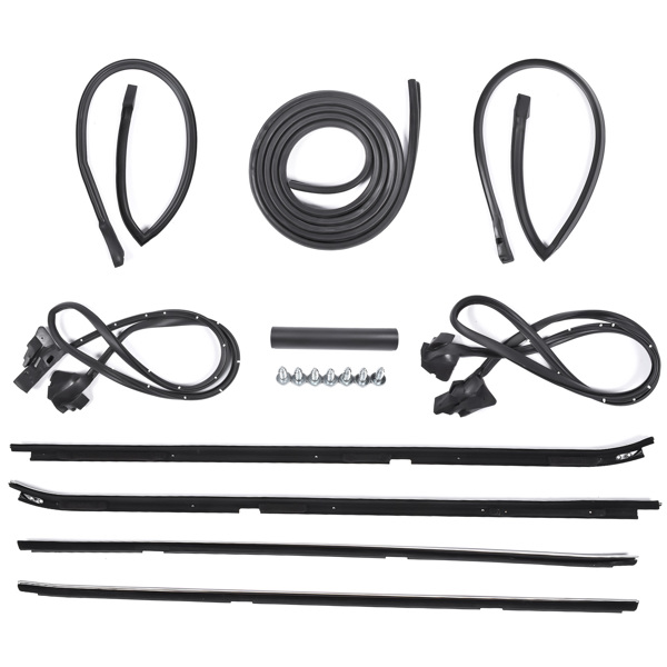 密封条 For 1981-1988 Buick Regal Olds Cutlass RWD 2 Door Weatherstripping Seal Kit w/ Narrow Chrome-2