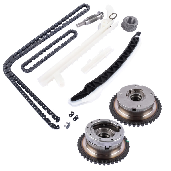  凸轮轴调节器正时链条套装 Timing Chain Kit Pair VVT Gears for Mercedes CLA250 E250 GLK200 C300 M270 M274-6