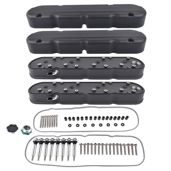 气门室盖 Aluminum Valve Covers with Coil Mounts for Chevy LS LS1 LS2 LS3 LS6 LS7 8082-3BK 8082-3-1