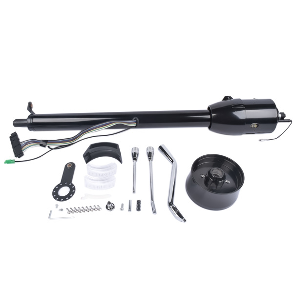 A3-汽车转向柱 Street Hot Rod 30" Black Steering Column Tilt Auto Floor Shift w/ Adapter No Key-1