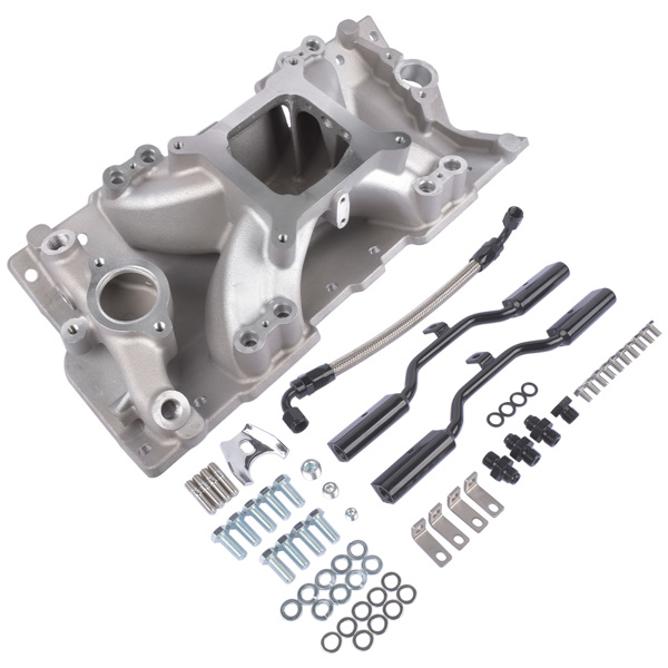  进气歧管 4150 EFI Single Plane Intake Manifold with Fuel Rail for Chevy Small Block Gen I-2