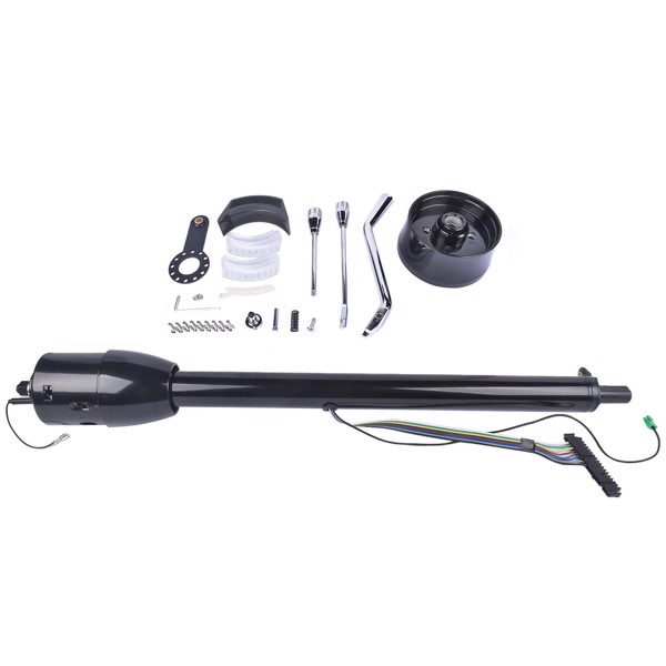 A3-汽车转向柱 32" GM Chevy Black Stainless Steel Tilt Steering Column Shift Automatic No Key-4