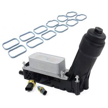 机油滤清器总成 Oil Filter Adapter Housing & Intake Seals For 11-13 3.6L Chrysler Dodge RAM Jeep