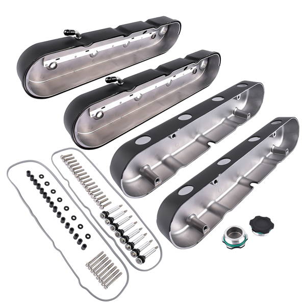 气门室盖 Aluminum Valve Covers with Coil Mounts for Chevy LS LS1 LS2 LS3 LS6 LS7 8082-3BK 8082-3-7