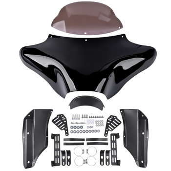蝙蝠翼套件 Batwing Fairing Windscreen & Hardware Kit for Harley Heritage Touring Road King Yamaha V Star 650 1100 Classic XVS1100A XVS650A