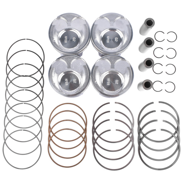 活塞套装 4 x Piston & Rings Kit For Kia Soul Forte Forte5 Hyundai Tucson Elantra 2.0L L4 2014-2018-8