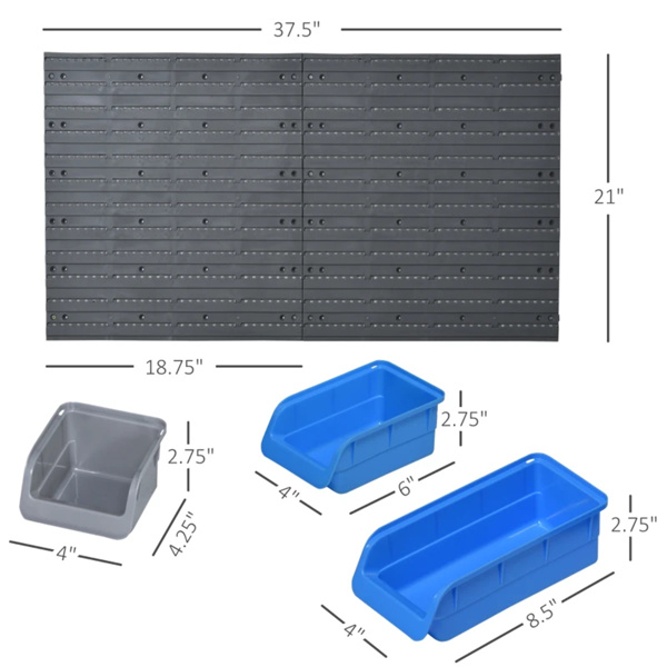 蓝色工具收纳架带储物箱 （amazon shipping-发货，WALMART禁止销售）周末不发货-3