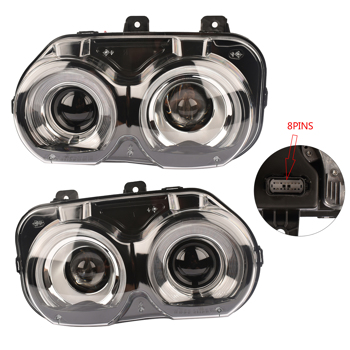 大灯总成 HID Headlights Set Front LH+RH For Dodge Challenger SE R/T SRT SXT 2015-2019 DRL 68174065AE