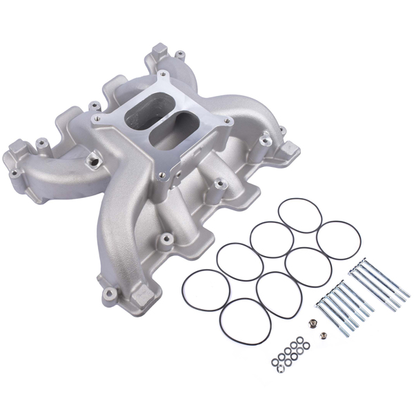 进气歧管 Dual Plane Carbureted Mid-Rise Intake Manifold Fits for Chevy Corvette LS1/LS2/LS6 5.7 6.0L Cadillac CTS 5.7L 300-130-2