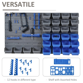 蓝色工具收纳架带储物箱 （amazon shipping-发货，WALMART禁止销售）