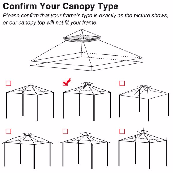 替换帐篷顶，10' x 10' 弹出式帐篷顶盖，用于帐篷直脚帐篷顶盖（仅 1 块顶布）--周末不发货-7