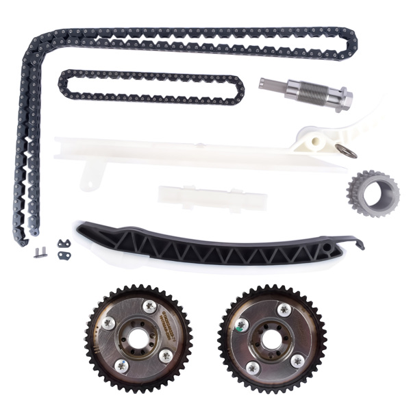  凸轮轴调节器正时链条套装 Timing Chain Kit Pair VVT Gears for Mercedes CLA250 E250 GLK200 C300 M270 M274-5