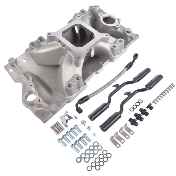  进气歧管 4150 EFI Single Plane Intake Manifold with Fuel Rail for Chevy Small Block Gen I-3