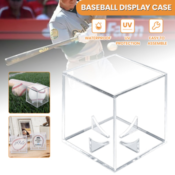 透明亚克力棒球盒支架展示有机玻璃棒球展示亚克力球盒 1个（周末不发货）