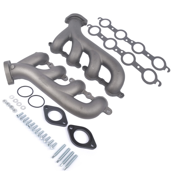 排气歧管 LS Swap Cast Iron Manifold Headers for Chevy Corvette Camaro LS1 LS2 LS3 9988-R-BLEM-6