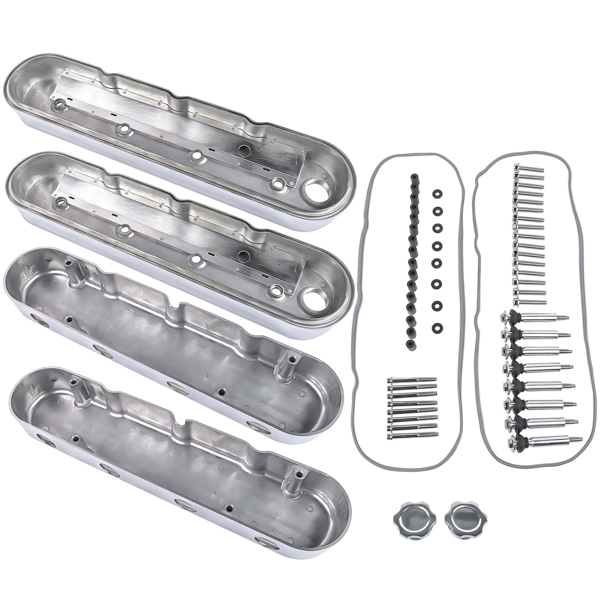 气门室盖 Polished Engine Valve Covers for Chevrolet Small Block V8 LS1 LS2 LS3 LS6 293 325 364 376 427 Ci 8082-3P 8082-3 JM8082-3-7