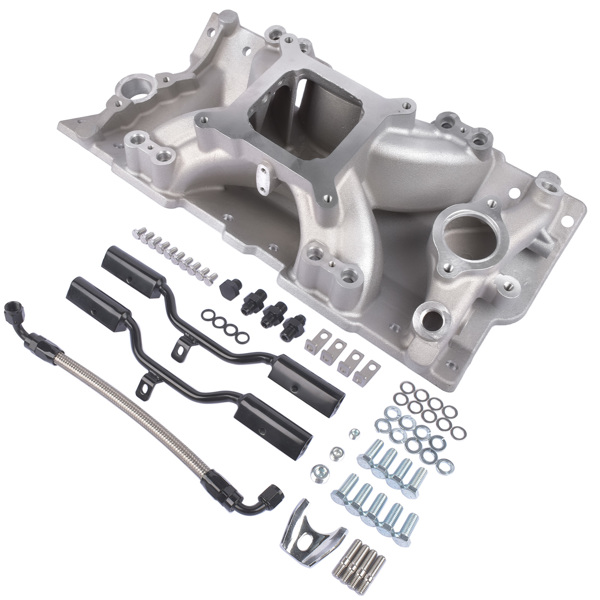  进气歧管 4150 EFI Single Plane Intake Manifold with Fuel Rail for Chevy Small Block Gen I-5