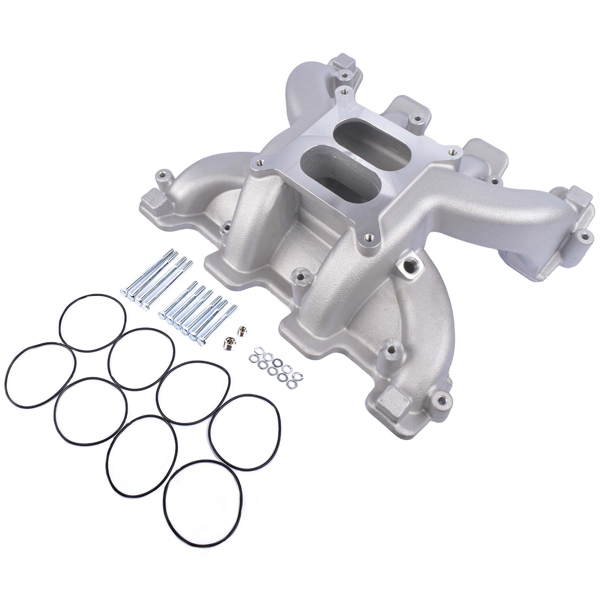 进气歧管 Dual Plane Carbureted Mid-Rise Intake Manifold Fits for Chevy Corvette LS1/LS2/LS6 5.7 6.0L Cadillac CTS 5.7L 300-130-3