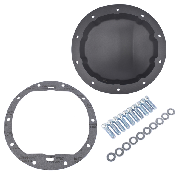 曲轴盖 Rear Differential Cover with Gasket &10 Bolts for GM 8.5” & 8.6” Ring Gear DIff-6