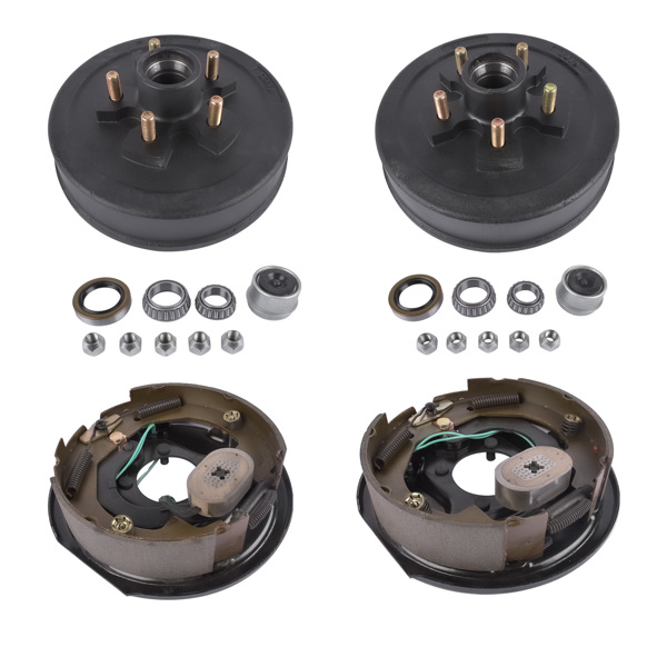 鼓和制动器套装 Trailer 5 on 4.5 Hub Drum + 10"X2-1/4" Electric Brakes for 3500 lbs Axle CW-2