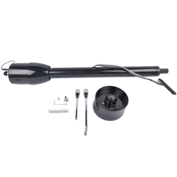 A3-汽车转向柱 30" GM Steering Column Tilt Manual Floor Shift No Key w/ ADAPTER Hot Rod Black-4