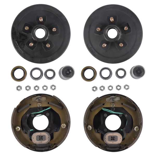 鼓和制动器套装 Trailer 5 on 4.5 Hub Drum + 10"X2-1/4" Electric Brakes for 3500 lbs Axle CW-1