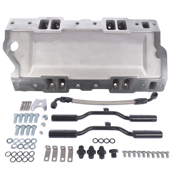  进气歧管 4150 EFI Single Plane Intake Manifold with Fuel Rail for Chevy Small Block Gen I-7